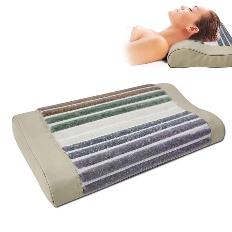Neck Traction Pillow - Хрустальная подушка Нефритовый драгоценный камень Массаж
