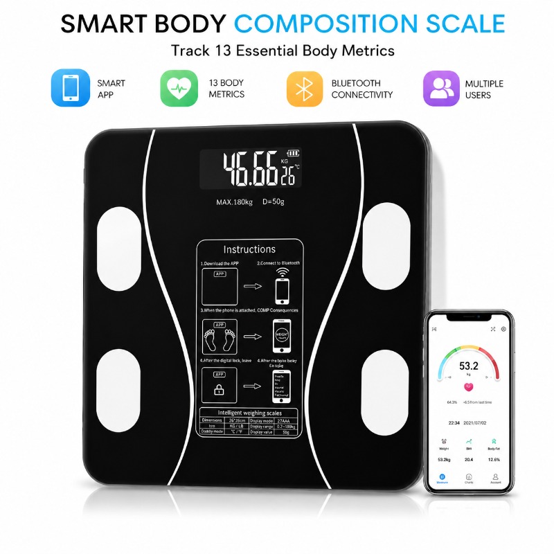 Digital Body Weight Scale - Умные Bluetooth-весы для измерения жира в