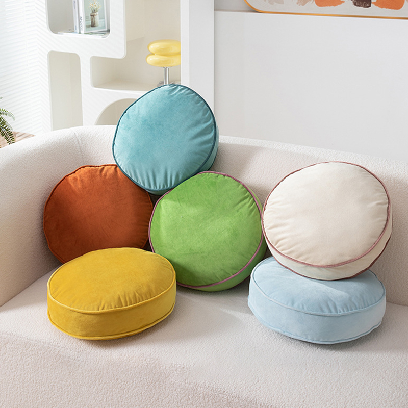 Meditation Cushion Zafu - Мягкая круглая подушка в нордическом минималистичном