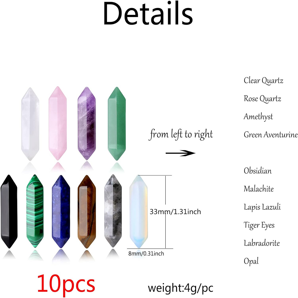 10 шт., набор лечебных камней  – обзор и цена Healing Crystal Set